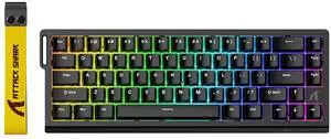 ATTACK SHARK X68 HE RT 60% Wired Magnetic Gaming Keyboard Black, Hall Effect Switch, Adjustable Actuation, 8KHz Polling Rate, RGB Top Mount, Web Driver for PC Mac Esports Gamers ATTACK SHARK X68 HE RT 60% Wired Magnetic Gaming Keyboard Black, Hall Effect Switch, Adjustable Actuation, 8KHz Polling Rate, RGB Top Mount, Web Driver for PC Mac Esports Gamers