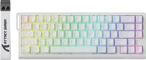 ATTACK SHARK X68 HE RT 60% Wired Magnetic Gaming Keyboard Black, Hall Effect Switch, Adjustable Actuation, 8KHz Polling Rate, RGB Top Mount, Web Driver for PC Mac Esports Gamers White Contour ATTACK SHARK X68 HE RT 60% Wired Magnetic Gaming Keyboard Black, Hall Effect Switch, Adjustable Actuation, 8KHz Polling Rate, RGB Top Mount, Web Driver for PC Mac Esports Gamers White Contour