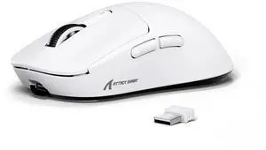 ATTACK SHARK X3 Lightweight Tri-Mode Wireless Gaming Mouse, 2.4G Bluetooth USB-C Wired, PAW3395 Sensor, 26K DPI, Kailh GM8.0 Switch, 5 Programmable Buttons for PC & Mac White ATTACK SHARK X3 Lightweight Tri-Mode Wireless Gaming Mouse, 2.4G Bluetooth USB-C Wired, PAW3395 Sensor, 26K DPI, Kailh GM8.0 Switch, 5 Programmable Buttons for PC & Mac White