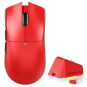 ATTACK SHARK X11 Wireless Gaming Mouse | PAW3311 Sensor, 22000 DPI, Tri-Mode, Lightweight, RGB Charging Dock, 5 Programmable Buttons Red ATTACK SHARK X11 Wireless Gaming Mouse | PAW3311 Sensor, 22000 DPI, Tri-Mode, Lightweight, RGB Charging Dock, 5 Programmable Buttons Red