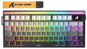ATTACK SHARK R85 HE Wired 75% RT RGB Gaming Keyboard, 8K Polling, 0.005mm Accuracy, 0.08ms Latency, 256K Scan, Hall Effect Magnetic Switches, 5-Layer Sound Dampening, Software for PC & Mac ATTACK SHARK R85 HE Wired 75% RT RGB Gaming Keyboard, 8K Polling, 0.005mm Accuracy, 0.08ms Latency, 256K Scan, Hall Effect Magnetic Switches, 5-Layer Sound Dampening, Software for PC & Mac
