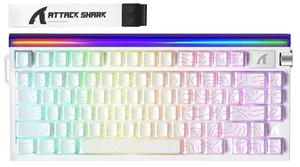 ATTACK SHARK R85 HE Wired 75% RT RGB Gaming Keyboard, 8K Polling, 0.005mm Accuracy, 0.08ms Latency, 256K Scan, Hall Effect Magnetic Switches, 5-Layer Sound Dampening, Software for PC & Mac ATTACK SHARK R85 HE Wired 75% RT RGB Gaming Keyboard, 8K Polling, 0.005mm Accuracy, 0.08ms Latency, 256K Scan, Hall Effect Magnetic Switches, 5-Layer Sound Dampening, Software for PC & Mac