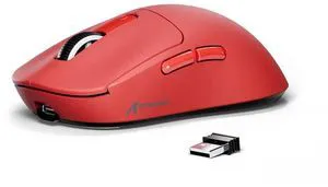 ATTACK SHARK X3 Lightweight Tri-Mode Wireless Gaming Mouse, 2.4G Bluetooth USB-C Wired, PAW3395 Sensor, 26K DPI, Kailh GM8.0 Switch, 5 Programmable Buttons for PC & Mac White Red ATTACK SHARK X3 Lightweight Tri-Mode Wireless Gaming Mouse, 2.4G Bluetooth USB-C Wired, PAW3395 Sensor, 26K DPI, Kailh GM8.0 Switch, 5 Programmable Buttons for PC & Mac White Red