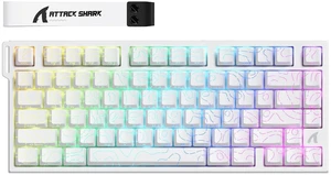 ATTACK SHARK R82HE 75% Wired Hall Effect Gaming Keyboard, 8K Polling, 0.005mm Rapid Trigger, 0.08ms Latency, Adjustable Actuation, 80-Key Magnetic Switch Keyboard, RGB, NKRO ATTACK SHARK R82HE 75% Wired Hall Effect Gaming Keyboard, 8K Polling, 0.005mm Rapid Trigger, 0.08ms Latency, Adjustable Actuation, 80-Key Magnetic Switch Keyboard, RGB, NKRO