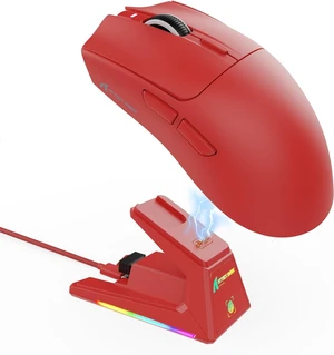 ATTACK SHARK X1 Gaming Mouse, 53g Lightweight, PAW3395 Pro 40K DPI, 1000Hz, Tri-Mode Wireless/Bluetooth/Wired, RGB Charging Dock, 100M Clicks Red ATTACK SHARK X1 Gaming Mouse, 53g Lightweight, PAW3395 Pro 40K DPI, 1000Hz, Tri-Mode Wireless/Bluetooth/Wired, RGB Charging Dock, 100M Clicks Red