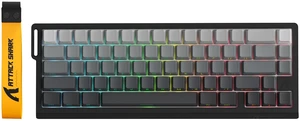 ATTACK SHARK X68 PRO HE Gaming Keyboard, 60% Aluminum, Hall Effect Magnetic Switches, 8000Hz, Adjustable Actuation, Rapid Trigger, Tri-Mode, RGB, QMK Web Driver Moonlit Night ATTACK SHARK X68 PRO HE Gaming Keyboard, 60% Aluminum, Hall Effect Magnetic Switches, 8000Hz, Adjustable Actuation, Rapid Trigger, Tri-Mode, RGB, QMK Web Driver Moonlit Night