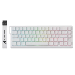 ATTACK SHARK X68 PRO HE Gaming Keyboard, 60% Aluminum, Hall Effect Magnetic Switches, 8000Hz, Adjustable Actuation, Rapid Trigger, Tri-Mode, RGB, QMK Web Driver White ATTACK SHARK X68 PRO HE Gaming Keyboard, 60% Aluminum, Hall Effect Magnetic Switches, 8000Hz, Adjustable Actuation, Rapid Trigger, Tri-Mode, RGB, QMK Web Driver White