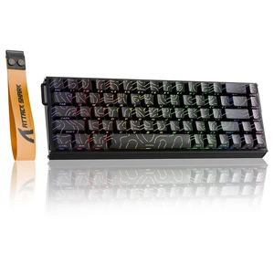 ATTACK SHARK X68MAX HE 68-Key Magnetic Gaming Keyboard, CNC Aluminum, 8000Hz Polling, 0.08ms Latency, 0.005mm Precision, Rapid Trigger, RGB, PBT Keycaps ATTACK SHARK X68MAX HE 68-Key Magnetic Gaming Keyboard, CNC Aluminum, 8000Hz Polling, 0.08ms Latency, 0.005mm Precision, Rapid Trigger, RGB, PBT Keycaps