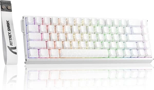 ATTACK SHARK X68MAX HE 68-Key Magnetic Gaming Keyboard, CNC Aluminum, 8000Hz Polling, 0.08ms Latency, 0.005mm Precision, Rapid Trigger, RGB, PBT Keycaps White Contour ATTACK SHARK X68MAX HE 68-Key Magnetic Gaming Keyboard, CNC Aluminum, 8000Hz Polling, 0.08ms Latency, 0.005mm Precision, Rapid Trigger, RGB, PBT Keycaps White Contour
