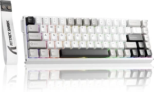 ATTACK SHARK X68MAX HE 68-Key Magnetic Gaming Keyboard, CNC Aluminum, 8000Hz Polling, 0.08ms Latency, 0.005mm Precision, Rapid Trigger, RGB, PBT Keycaps Star White ATTACK SHARK X68MAX HE 68-Key Magnetic Gaming Keyboard, CNC Aluminum, 8000Hz Polling, 0.08ms Latency, 0.005mm Precision, Rapid Trigger, RGB, PBT Keycaps Star White
