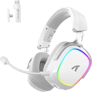 ATTACK SHARK G800 Wireless Gaming Headset, Tri-Mode 2.4G/Bluetooth/Wired, 20ms Low Latency, 50mm HiFi Drivers, Virtual 7.1 Surround Sound, AI Noise-Canceling Mic, 1000mAh Battery, RGB, PC/PS5/Xbox ATTACK SHARK G800 Wireless Gaming Headset, Tri-Mode 2.4G/Bluetooth/Wired, 20ms Low Latency, 50mm HiFi Drivers, Virtual 7.1 Surround Sound, AI Noise-Canceling Mic, 1000mAh Battery, RGB, PC/PS5/Xbox