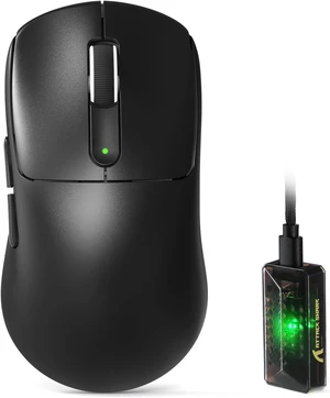 ATTACK SHARK V5 Ultra-Light Gaming Mouse, 53g, PAW3950MAX 42K DPI, 8KHz, Tri-Mode Wireless, Nordic 52840, RGB Receiver Black ATTACK SHARK V5 Ultra-Light Gaming Mouse, 53g, PAW3950MAX 42K DPI, 8KHz, Tri-Mode Wireless, Nordic 52840, RGB Receiver Black