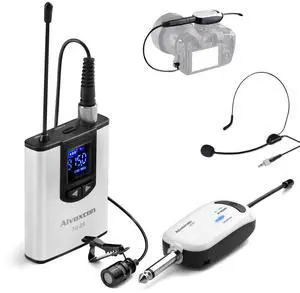 Wireless Headset Lavalier Microphone System Wireless Lapel Mic Best for iPhone, DSLR Camera, PA Speaker, YouTube, Podcast, Video Recording, Conference, Vlogging, Church, Interview, Teaching Wireless Headset Lavalier Microphone System Wireless Lapel Mic Best for iPhone, DSLR Camera, PA Speaker, YouTube, Podcast, Video Recording, Conference, Vlogging, Church, Interview, Teaching