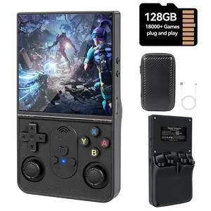 S600 Retro Handheld Game Console, 4 Inch 720p IPS Screen, 128GB with 18,000+ Pre-Installed Games, 3000mAh Battery for Long Play, Portable Linux System (Black) S600 Retro Handheld Game Console, 4 Inch 720p IPS Screen, 128GB with 18,000+ Pre-Installed Games, 3000mAh Battery for Long Play, Portable Linux System (Black)