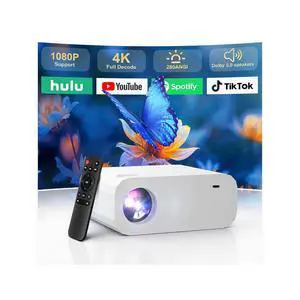 Mini Projector, Portable Smart Projector with Android 13 WiFi Bluetooth 5.2, 1080P 4K Decode Outdoor Movie Projector Auto Keystone Dolby Audio, 150" Home Cinema for Bedroom Camping TV Stick Mini Projector, Portable Smart Projector with Android 13 WiFi Bluetooth 5.2, 1080P 4K Decode Outdoor Movie Projector Auto Keystone Dolby Audio, 150" Home Cinema for Bedroom Camping TV Stick
