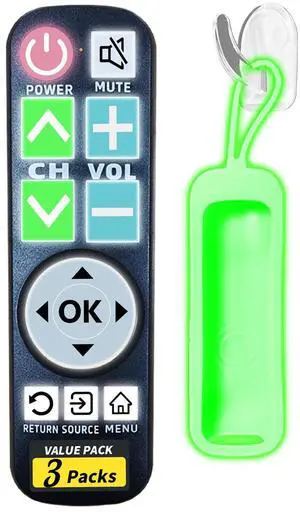 Backlit Big Button TV Remote Replacement for Hisense TV with Cover & Hook, Universal Remote No Setup for Seniors People with Poor Vision,Parkinson's Disease Patient Backlit Big Button TV Remote Replacement for Hisense TV with Cover & Hook, Universal Remote No Setup for Seniors People with Poor Vision,Parkinson's Disease Patient