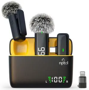 Wireless Lavalier Microphone for iPhone Android Phone - USB Type C Mini Microphone with 24H Charging Case Noise Reduction for Video Recording Vlog YouTube TikTok Wireless Lavalier Microphone for iPhone Android Phone - USB Type C Mini Microphone with 24H Charging Case Noise Reduction for Video Recording Vlog YouTube TikTok