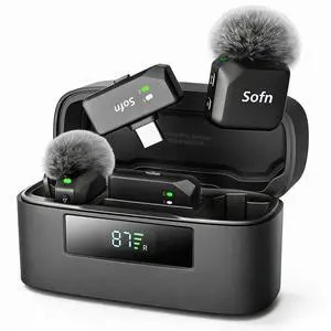 Wireless Lavalier Microphone for iPhone and Android(Lightning & USB-C),Lapel Mini Mic with 3-Level AI Noise Reduction,Wireless Mic with Magnetic Sheet for Video Recording,Vlog,YouTube Wireless Lavalier Microphone for iPhone and Android(Lightning & USB-C),Lapel Mini Mic with 3-Level AI Noise Reduction,Wireless Mic with Magnetic Sheet for Video Recording,Vlog,YouTube