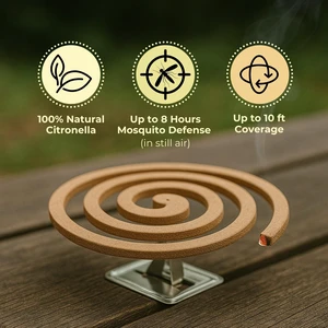 Mosquito Coils Hawaiis Most Trusted Citronella Protection Each Coil's Scent Lasts up to 8 Hours (10 Coils) Mosquito Coils Hawaiis Most Trusted Citronella Protection Each Coil's Scent Lasts up to 8 Hours (10 Coils)
