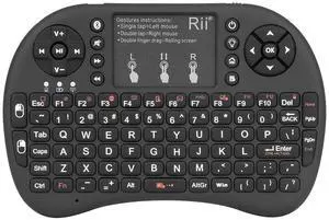2.4GHz Mini Wireless Keyboard with TouchpadQWERTY Keyboard, Backlit Portable with Remote Control for Laptop/PC/Tablets/Windows/Mac/TV/Xbox/PS3/Raspberry Pi .(Black) 2.4GHz Mini Wireless Keyboard with TouchpadQWERTY Keyboard, Backlit Portable with Remote Control for Laptop/PC/Tablets/Windows/Mac/TV/Xbox/PS3/Raspberry Pi .(Black)