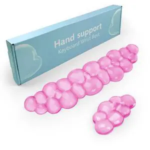 Gel Cloud Keyboard and Mouse Wrist Rest, Cute Wrist Support and Arm Support Keyboard Rest for Keyboard and Mouse Typing Pain ReliefSuitable for Office/Computer/Laptop/Gaming (Pink) Gel Cloud Keyboard and Mouse Wrist Rest, Cute Wrist Support and Arm Support Keyboard Rest for Keyboard and Mouse Typing Pain ReliefSuitable for Office/Computer/Laptop/Gaming (Pink)