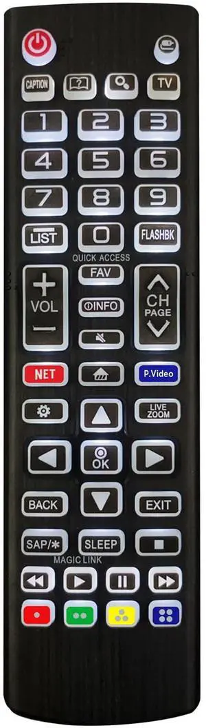 Replacement Backlit Remote Control for LG Smart TV, for LG LCD LED HD UHD OLED QNED NanoCell 4K 8K Series TVs (All Buttons Lighting Up) Replacement Backlit Remote Control for LG Smart TV, for LG LCD LED HD UHD OLED QNED NanoCell 4K 8K Series TVs (All Buttons Lighting Up)