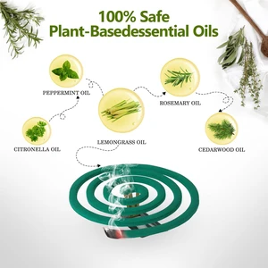 Coils Outdoor Patio Fresh Scent,Use Reaches Up to 10 feet | Each Coil Burns for 5-7 Hours (Contains 40 coils & 4 Stands) Coils Outdoor Patio Fresh Scent,Use Reaches Up to 10 feet | Each Coil Burns for 5-7 Hours (Contains 40 coils & 4 Stands)