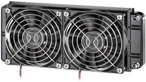 Water Cooling Radiator, 12 Pipe Aluminum Heat Exchanger Radiator with Fan for PC CPU Computer Water Cool System DC12V 240mm Black Water Cooling Radiator, 12 Pipe Aluminum Heat Exchanger Radiator with Fan for PC CPU Computer Water Cool System DC12V 240mm Black