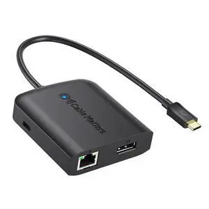 USB C Multiport Adapter (USB C Hub with DisplayPort 8K), 2X USB 2.0, Fast Ethernet, and 60W Charging in Black - Thunderbolt 4 / USB4 / Thunderbolt 3 Port Compatible with MacBook Pro USB C Multiport Adapter (USB C Hub with DisplayPort 8K), 2X USB 2.0, Fast Ethernet, and 60W Charging in Black - Thunderbolt 4 / USB4 / Thunderbolt 3 Port Compatible with MacBook Pro