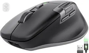 Ergonomic Wireless Mouse for Laptop with Ultra-Fast Scrolling, Side Scroll, Wired+2.4G,+2 Bluetooth, 5 Programmable Buttons, 8K DPI, 800mAh Rechargeable, MAM6 Quiet Office Mice for PC, Desktop Ergonomic Wireless Mouse for Laptop with Ultra-Fast Scrolling, Side Scroll, Wired+2.4G,+2 Bluetooth, 5 Programmable Buttons, 8K DPI, 800mAh Rechargeable, MAM6 Quiet Office Mice for PC, Desktop