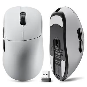 G18 2.4G/BT/Wired Tri-Mode 8K Wireless Gaming Mouse, Right-Handed Ergonomic Design, PAW3395 Sensor, 58g Lightweight, 8000 Polling Rate, 26K DPI, 5 Programmable Buttons, with Nano Wireless Receiver G18 2.4G/BT/Wired Tri-Mode 8K Wireless Gaming Mouse, Right-Handed Ergonomic Design, PAW3395 Sensor, 58g Lightweight, 8000 Polling Rate, 26K DPI, 5 Programmable Buttons, with Nano Wireless Receiver