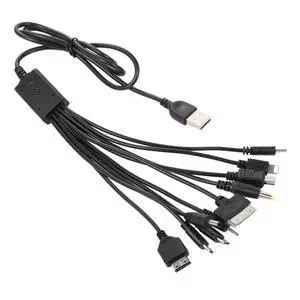 Cutwif 10 in 1 Multi Charging Cable, Universal Multiple Charging Cord Cable with 10 Ports for Cell Phones Speaker MP3 MP4 & More Cutwif 10 in 1 Multi Charging Cable, Universal Multiple Charging Cord Cable with 10 Ports for Cell Phones Speaker MP3 MP4 & More