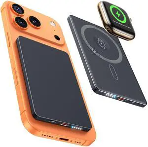 3-in-1 5000mAh for Magsafe Power Bank Thin Slim 22.5W Fast Charging Type C Magnetic Battery Pack Powerbank for Travel, Mini Wireless Portable Charger for iPhone 17 16 15 14 13 12 Watch Android, Black 3-in-1 5000mAh for Magsafe Power Bank Thin Slim 22.5W Fast Charging Type C Magnetic Battery Pack Powerbank for Travel, Mini Wireless Portable Charger for iPhone 17 16 15 14 13 12 Watch Android, Black