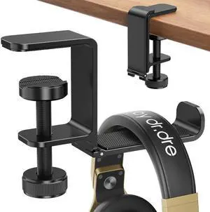 Headphone Hanger Holder Stand -Under Desk Headphone Hanger Headset Hook Holder with FoldableSpace-Saving Aluminum Stand with Universal Fit for Gaming PC Accessories (Black-1PCS) Headphone Hanger Holder Stand -Under Desk Headphone Hanger Headset Hook Holder with FoldableSpace-Saving Aluminum Stand with Universal Fit for Gaming PC Accessories (Black-1PCS)