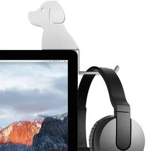 Monitor Stand, Puppy Tail Hook for Headphone, Saves Desk Space and Protects Headphones, Organizer Decorative Hanger for Hanging Keys Cables and More (Silvery) Monitor Stand, Puppy Tail Hook for Headphone, Saves Desk Space and Protects Headphones, Organizer Decorative Hanger for Hanging Keys Cables and More (Silvery)