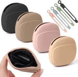 4 PCS Headphone Organizer and Silicone Cable Ties, Silicone Pouch for Storing Earbuds/USB Flash Drive/Keys/Mini Lipstick Cord Winder Holder Keeper Manager Management for Home or Workplace 4 PCS Headphone Organizer and Silicone Cable Ties, Silicone Pouch for Storing Earbuds/USB Flash Drive/Keys/Mini Lipstick Cord Winder Holder Keeper Manager Management for Home or Workplace