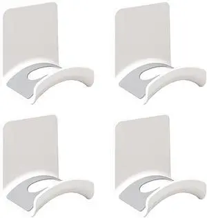Headphone Stand,Sticky Headset Hanger Adhesive Headphone Holder Hook Mount,4 Pcs Headset Stand Holder Clip Under Desk,White Headphone Stand,Sticky Headset Hanger Adhesive Headphone Holder Hook Mount,4 Pcs Headset Stand Holder Clip Under Desk,White