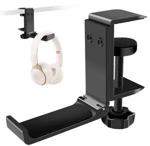 1PCS Headphone Stand Hanger Holder, Foldable Aluminum Desk Headphone, Universal Space Saving Headset Stand Multifunctional Under Desk Hanger for Home Office 1PCS Headphone Stand Hanger Holder, Foldable Aluminum Desk Headphone, Universal Space Saving Headset Stand Multifunctional Under Desk Hanger for Home Office