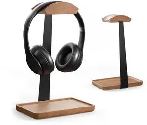 Wooden Headphone Stand, Wood Headset Stand for Desk, Universal Headphone Holder with Storage Base for Gaming, Sony,Bose Wooden Headphone Stand, Wood Headset Stand for Desk, Universal Headphone Holder with Storage Base for Gaming, Sony,Bose
