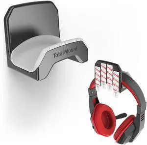 Gaming Headset Hanger Includes Removable Adhesive Strips for Easy, Damage-Free Wall, Desk, or PC Mounting (Black Headphone Hook with Premium Silicone Cradle One Pack) Gaming Headset Hanger Includes Removable Adhesive Strips for Easy, Damage-Free Wall, Desk, or PC Mounting (Black Headphone Hook with Premium Silicone Cradle One Pack)