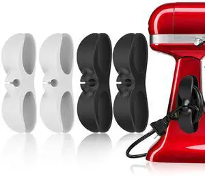 4PCS Cord Organizer For Appliances,UMUST Kitchen Appliance Cord Winder Holder, Cable Wrapper Stick Firmly for Coffee Maker Pressure Cooker (Black,White) 4PCS Cord Organizer For Appliances,UMUST Kitchen Appliance Cord Winder Holder, Cable Wrapper Stick Firmly for Coffee Maker Pressure Cooker (Black,White)