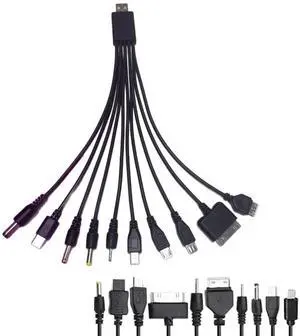 LQMBABY 10 in 1 Universal Multi Chargers for All Devices, Universal Phone Chargers for All Phones, 10 in 1 USB Cable Multiple Charging Cable for Cell Phones, Earphones, Speakers (Black) LQMBABY 10 in 1 Universal Multi Chargers for All Devices, Universal Phone Chargers for All Phones, 10 in 1 USB Cable Multiple Charging Cable for Cell Phones, Earphones, Speakers (Black)