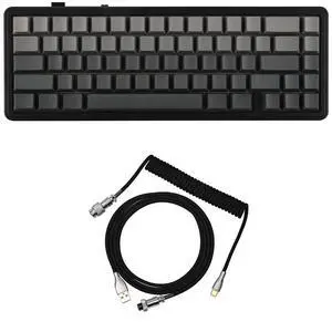 Aula F65 65% Wireless Mechanical Keyboard+Black Mix 1.8m Coiled Keyboard Cable with Detachable Metal Aviator Aula F65 65% Wireless Mechanical Keyboard+Black Mix 1.8m Coiled Keyboard Cable with Detachable Metal Aviator