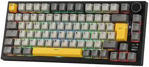 Ajazz AK820 PRO ISO-ES Teclado Mecánico Inalámbrico con Pantalla & Perilla, 2.4G/BT/USB, RGB, Software Personalizado, Teclado Gaming de 75% Distribución Española para PC/Mac (Black) Ajazz AK820 PRO ISO-ES Teclado Mecánico Inalámbrico con Pantalla & Perilla, 2.4G/BT/USB, RGB, Software Personalizado, Teclado Gaming de 75% Distribución Española para PC/Mac (Black)