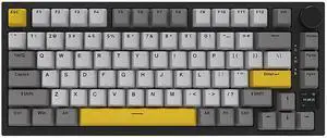 AJAZZ AK820 Pro 75% Gasket RGB Wireless Mechanical Keyboard with TFT Screen, Volume knob, Bluetooth/2.4G/Wired 3-Modes, Compact 82 Hot-Swap Keys, Tricolor PBT Keycap, 4000 mAh (Gray&Yellow 3-Modes) AJAZZ AK820 Pro 75% Gasket RGB Wireless Mechanical Keyboard with TFT Screen, Volume knob, Bluetooth/2.4G/Wired 3-Modes, Compact 82 Hot-Swap Keys, Tricolor PBT Keycap, 4000 mAh (Gray&Yellow 3-Modes)