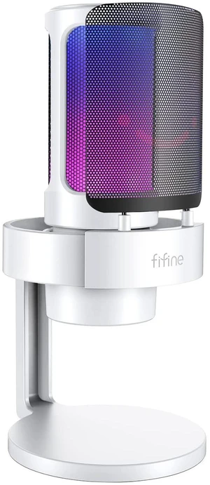 A8 White USB Gaming Condenser Microphone with Tap Mute for Streaming RGB Control, Headphone Jack, Gain Knob, Pop Filter, Shock Mount, for PC PS4/5 Home use YouTube Discord Twitch Podcasts A8 White USB Gaming Condenser Microphone with Tap Mute for Streaming RGB Control, Headphone Jack, Gain Knob, Pop Filter, Shock Mount, for PC PS4/5 Home use YouTube Discord Twitch Podcasts
