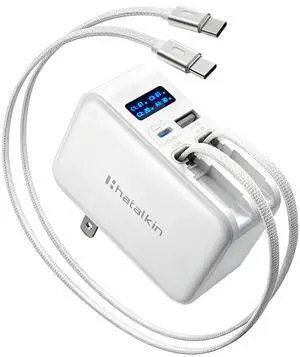 67W Retractable USB C Wall Charger with Smart Power Display, 4-in-1 Built-in Dual USB-C Cables, Extra USB-C & USB-A Ports, Foldable Travel Charger for MacBook, iPhone, iPad, Laptop, Samsung 67W Retractable USB C Wall Charger with Smart Power Display, 4-in-1 Built-in Dual USB-C Cables, Extra USB-C & USB-A Ports, Foldable Travel Charger for MacBook, iPhone, iPad, Laptop, Samsung