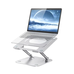 JOIOT Adjustable Aluminum Laptop Stand, Ergonomic Riser for 11-16" Laptops | Free Height AdjustableHollow Vent for Fast Cooling, Anti-Slip Silicone Pad, Foldable Portable for Home Office Travel