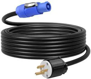 3-Prong NEMA 5-15P to PowerCON AC Power Cord, 13AWG 15A NEMA 5-15P to 3 Pin PowerCON Male Connector Extension Power Cable for Outdoor Stage Light Series LED Screen - 2M / 6.6FT 3-Prong NEMA 5-15P to PowerCON AC Power Cord, 13AWG 15A NEMA 5-15P to 3 Pin PowerCON Male Connector Extension Power Cable for Outdoor Stage Light Series LED Screen - 2M / 6.6FT
