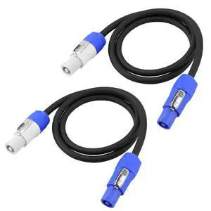 2 Pack Stage Light PowerCON Cable, 3 Pin 16AWG AC PowerCon Connector Cord Input to Output, 20A Power Extension Cord for Outdoor Stage Lighting Series - 1M / 3FT (2PC) 2 Pack Stage Light PowerCON Cable, 3 Pin 16AWG AC PowerCon Connector Cord Input to Output, 20A Power Extension Cord for Outdoor Stage Lighting Series - 1M / 3FT (2PC)